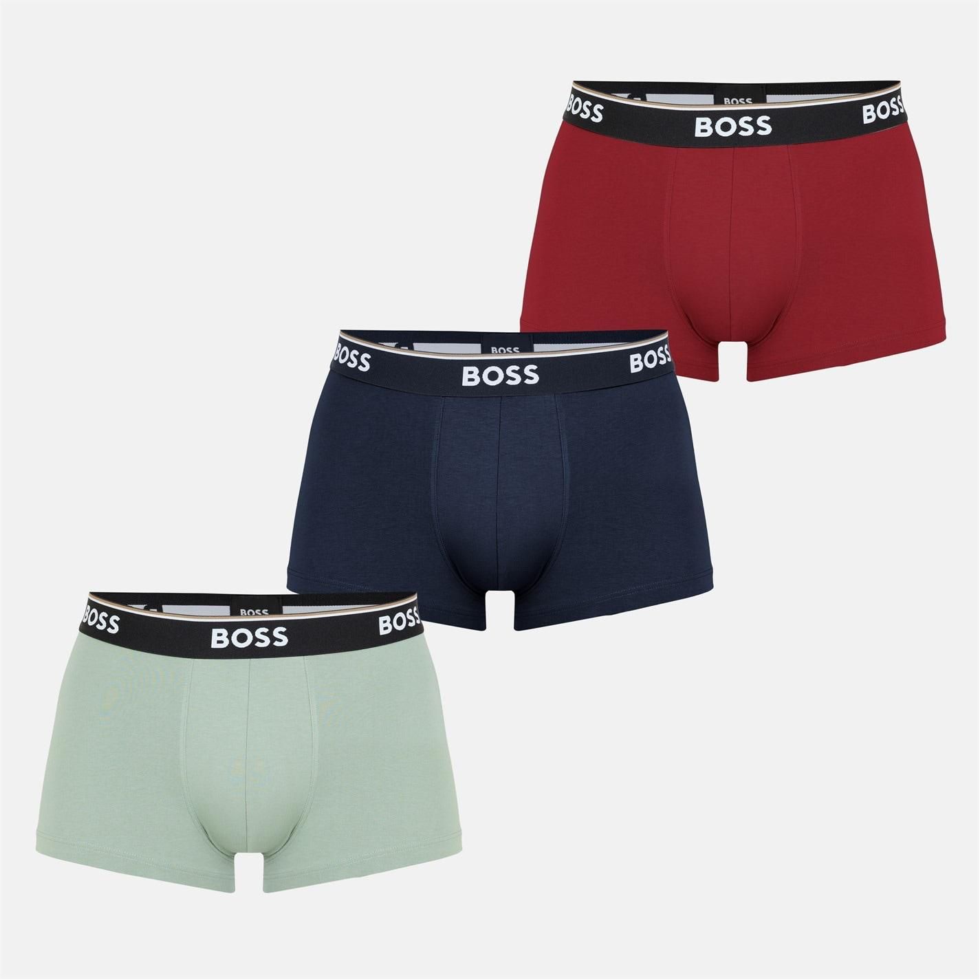 pánské boxerky BOSS - LIGHTGREEN/NAVY/RED - 3 ks - 2XL